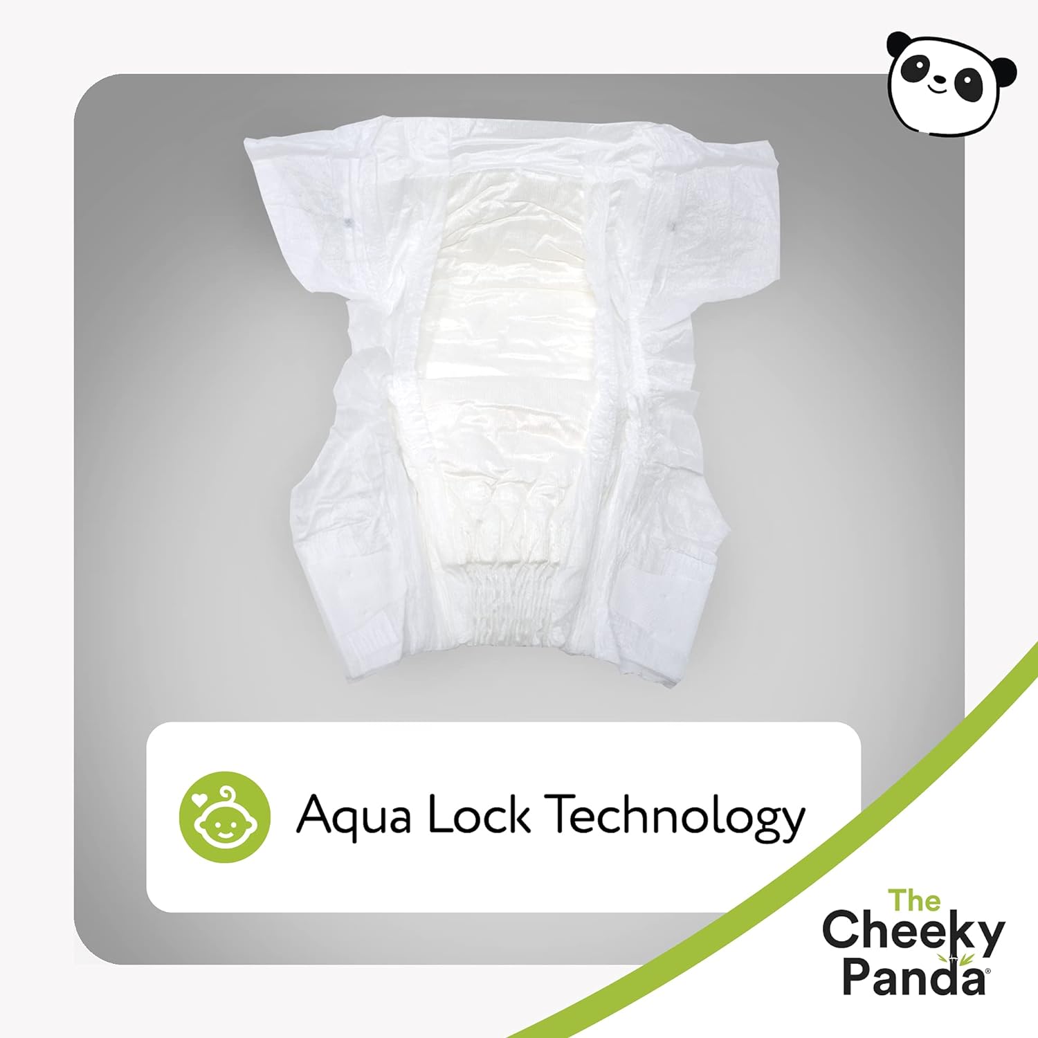 The Cheeky Panda Premium Baby Diapers Size 2 (12-18lbs) | 44 Bamboo Lined Disposable Diapers for Sensitive Skin - Image 5